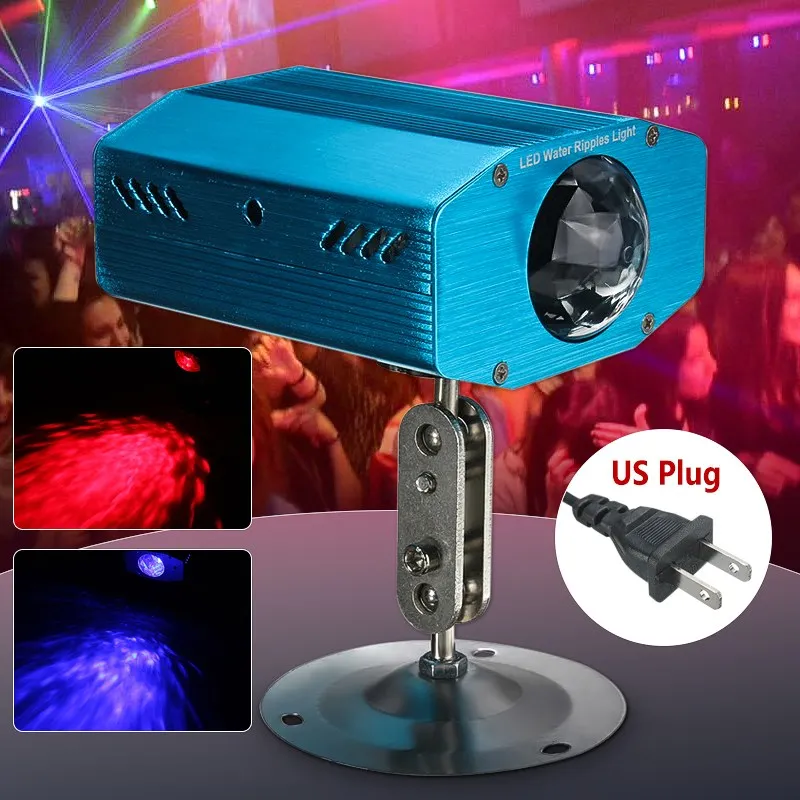

Blue & Red LED Night Light Water Wave Lamp Stage Lighting Effect Crystal Ball Bulb Lamp For DJ Disco KTV Indoor Decor