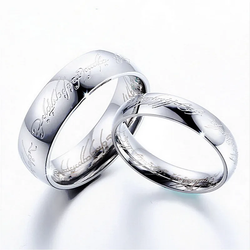 

Fashion Wedding Ring Golden / White / Black Color Stainless Steel for Women Gift