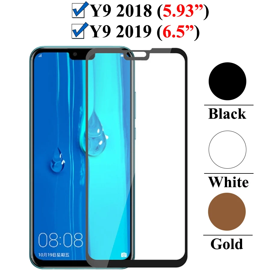 Защитное стекло для huawei y9 стекло huawey huavei 9y 9 Y y92018 y92019 защитная пленка из закаленного стекла 9H