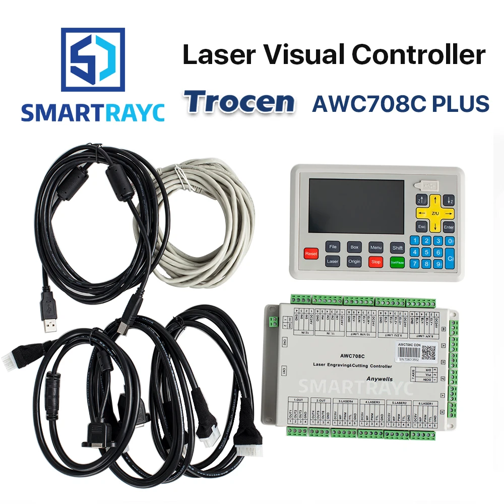 

Smartrayc Trocen Anywells AWC708C PLUS Co2 Laser Controller System for Laser Cutter Engraver Replace AWC608C