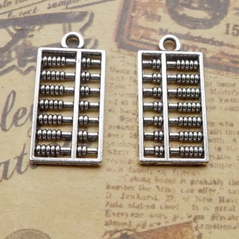 Оптом 30 цинковый сплав металл Math Abacus Подвески для учителя студентов античное