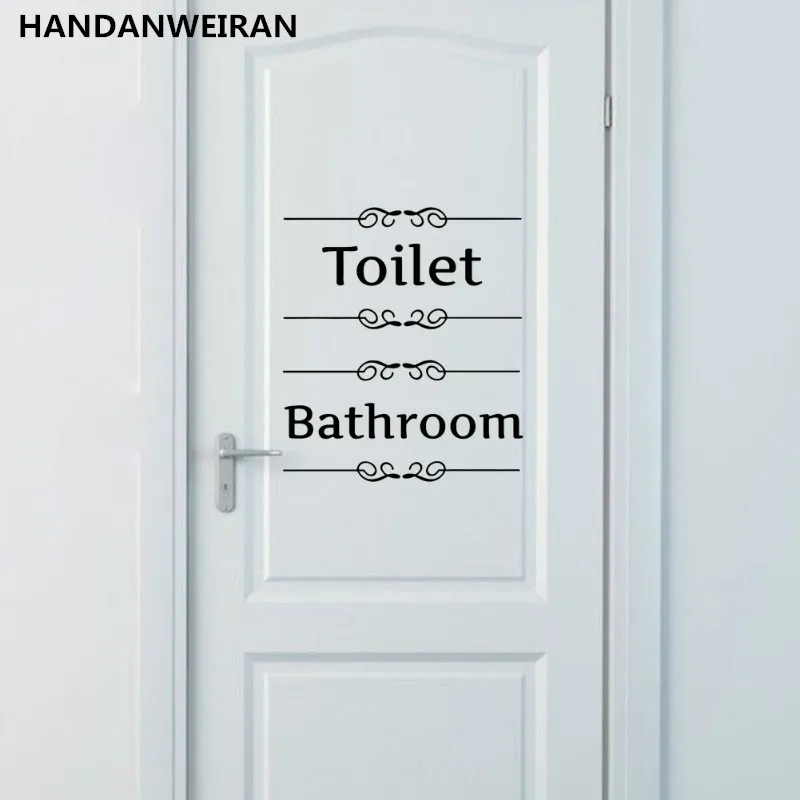 

FREE SHIPPING! 2 Styles Life Waterproof Double Visual Pattern Characters Toilet Bathroom Wall Stickers Home Decoration