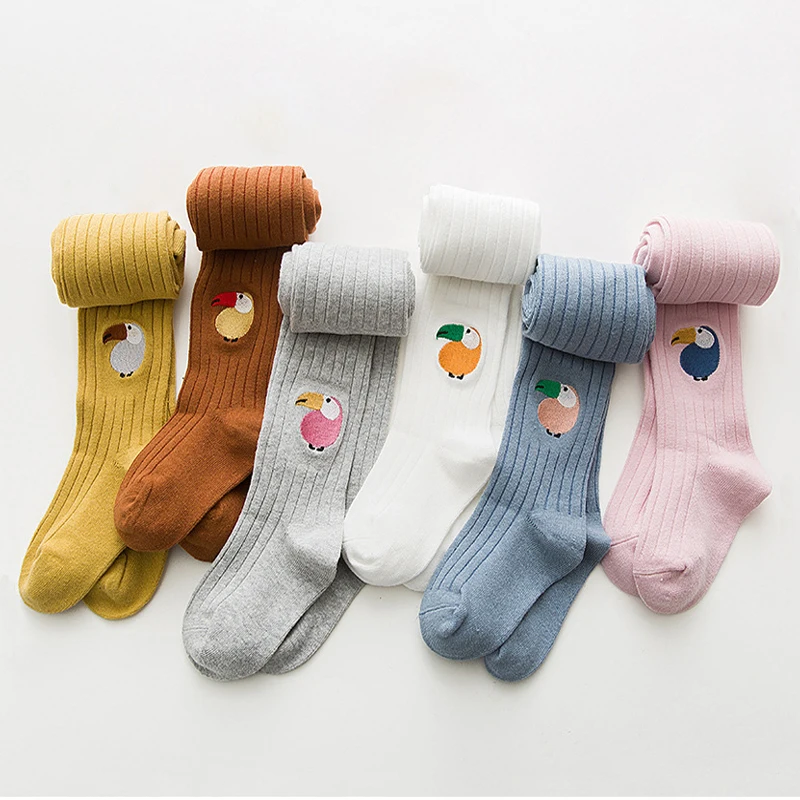 

2 Pcs Baby Girl Tights Spring Autumn Pretty Solid Tights Children Pantyhose Stockings Kids Knee High Tights For Girl 1-8 Yrs