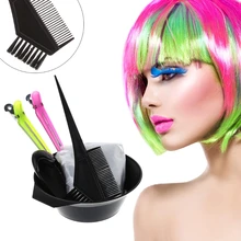 7pc DIY Dye Coloring Tools Hair Dyeing Kit Color Mixing Bowl Hairdressing Brush professional electric hair coloring bowl automatic mixer for hairs color mixing y05 c05