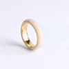 6mm en céramique couleur or lisse 316l en acier inoxydable bagues pour femmes hommes en gros ► Photo 3/5