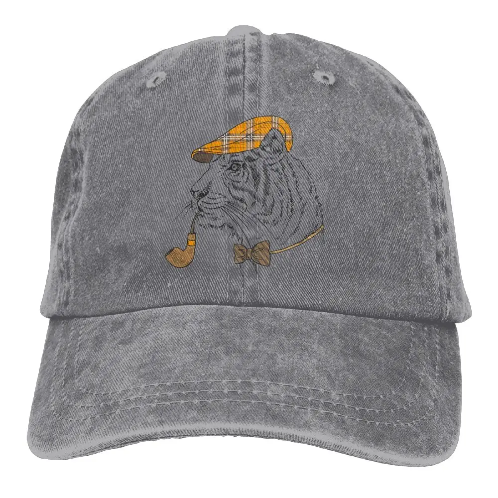 SAMCUSTOM Тигр дракон бои 3D Творческая личность Промытые джинсовые шапки осень лето для мужчин женщин гольф солнцезащитный козырек хоккейные шапки - Цвет: Серый