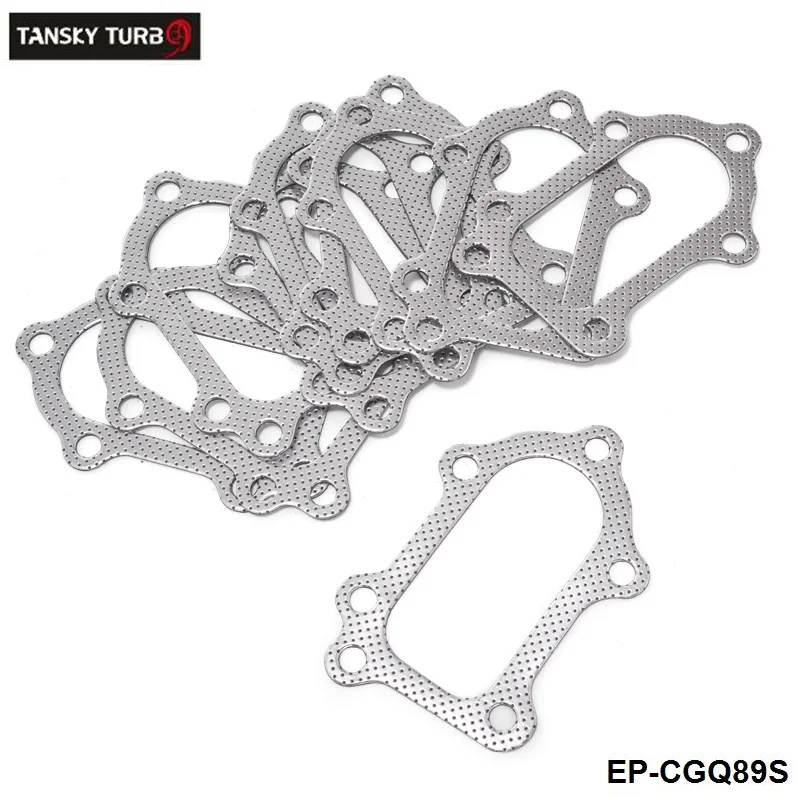 TANSKY  -10PCS/LOT For Toyota Celica GT4 MR2 CT26 3S-GTE Aluminum Graphite Turbo to Downpipe Gasket EP-CGQ89S