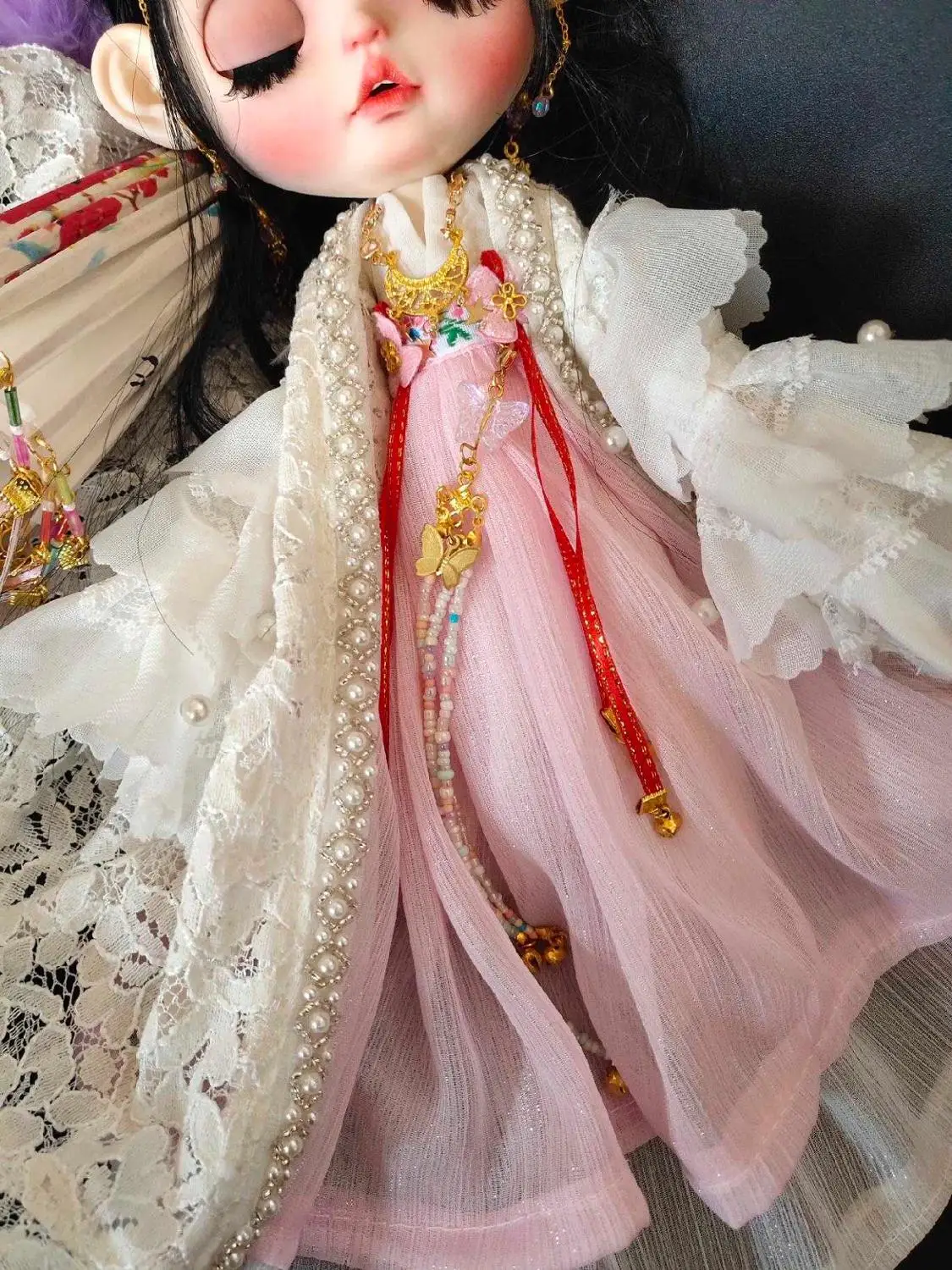 Китайская одежда Hanfu для кукол Blyth, одежда licca azone, куклы, одежда, платье 0704