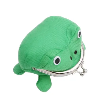 

Green Frog Coin Purse Cosplay Props Wallet Plush Frog Wallet Anime Cartoon Manga Flannel Coin holder Funny Animal Purse @B06