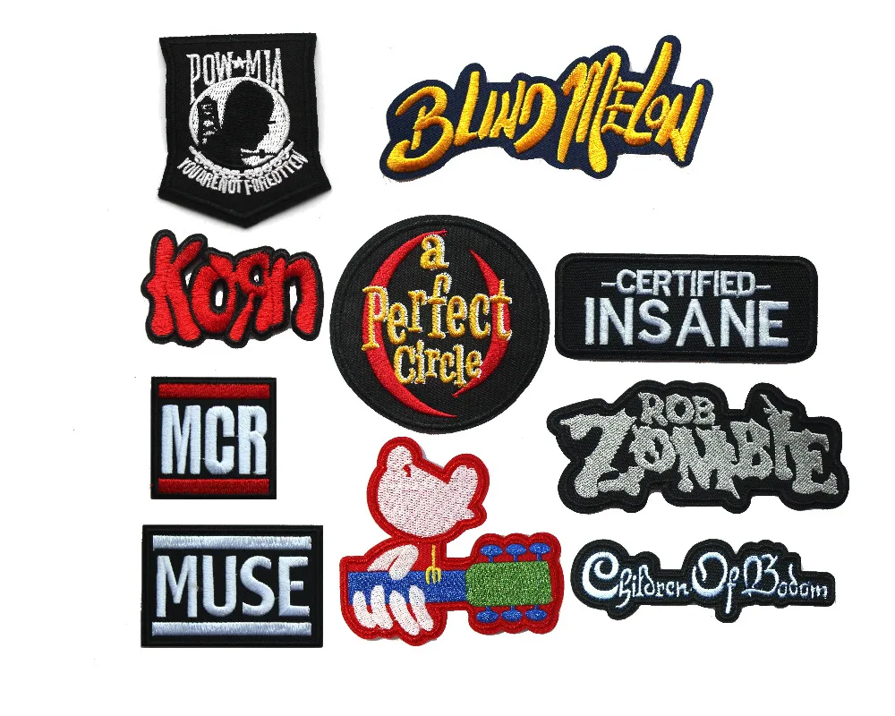 PUNK ROCK BAND MUSIC LOGO EMBROIDERED IRON ON PATCH FOR T SHIRT Applique DIY Lace Clothing