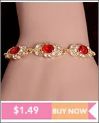 QCOOLJLY Модные женские/девичьи золотые Австрийские кристаллы 5 цветов CZ камни браслеты и браслеты подарок ювелирные изделия