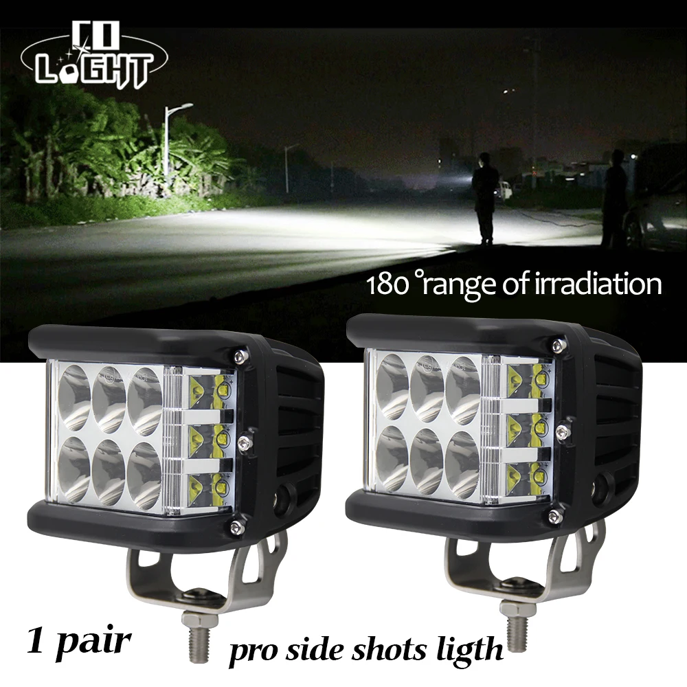 

CO LIGHT 4 Inch 45W LED Work Light Bar 12V 24V Spot Flood Led Light Bar Auto Offroad Driving Fog Light For SUV ATV 4X4 ATV Lada