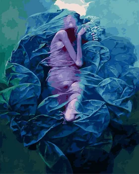 

Frameless diy paintings by numbers paint by number for home decor PBN for living room 4050cm lady in flower