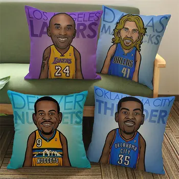 

Creative cartoon basketball star Cushion Cover for safe Pillow Case 45x45 Home Decorative Throw Pillow Cover Car BZ-216