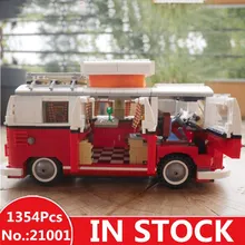 IN STOCK H HXY 21001 1354Pcs T1 Camper Van LEPIN car Model Building Kits Bricks Toys