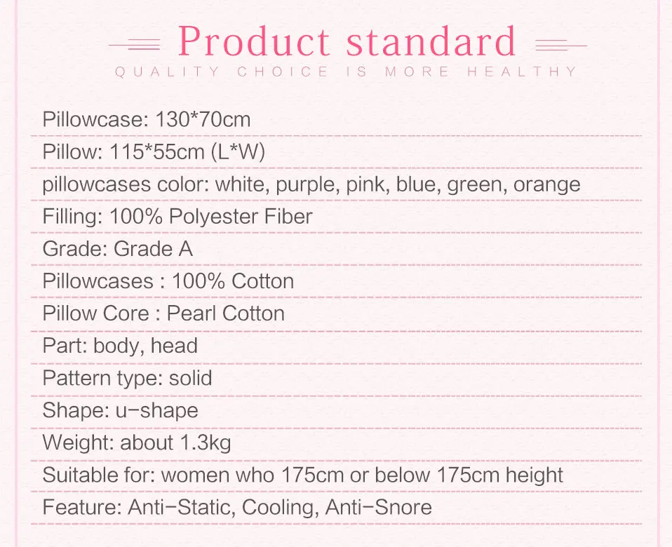 Sleeping Support Pillow For Pregnant Women Body 100% Cotton Pillowcase U Shape Maternity Pillows Pregnancy Side Sleepers Bedding (2)