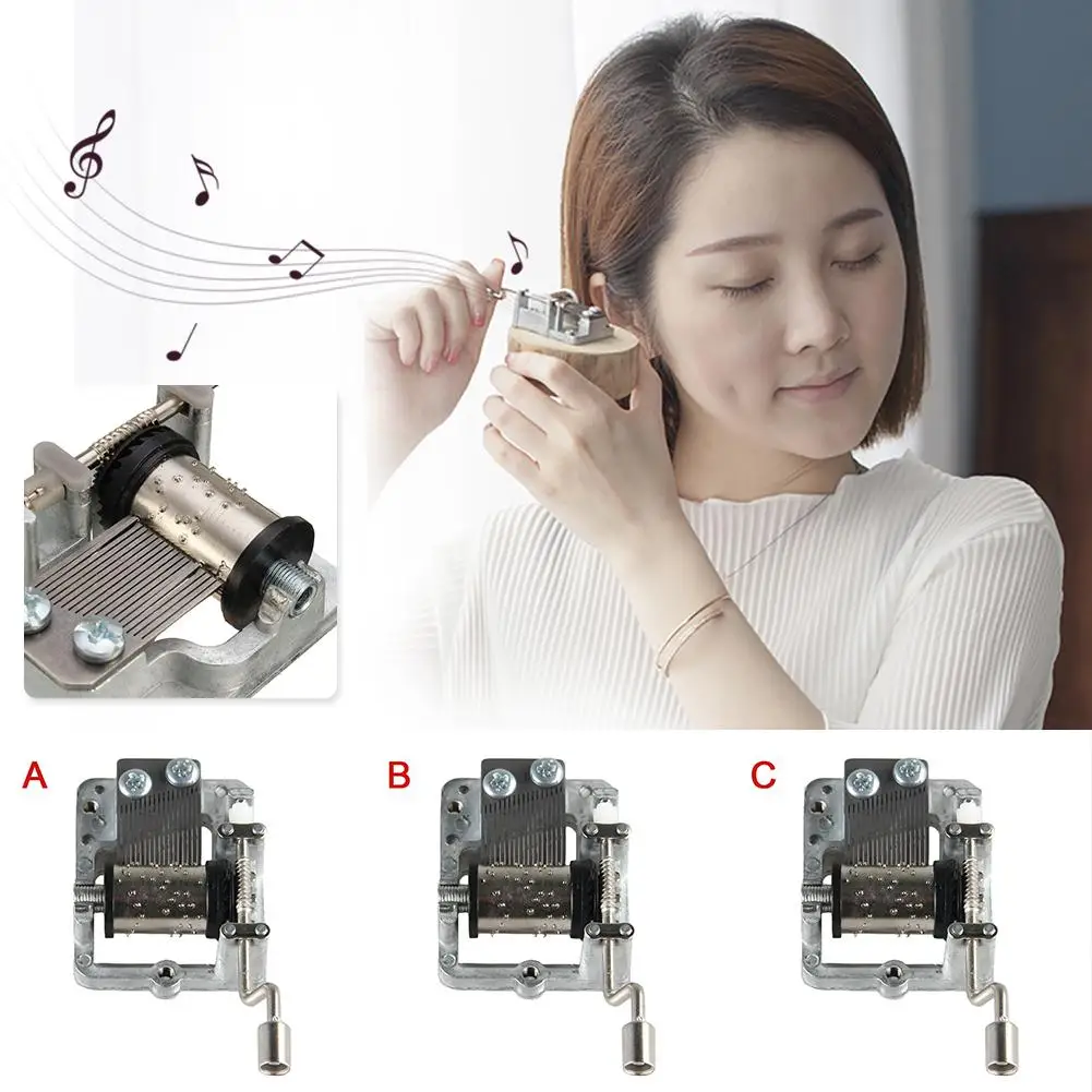

Mini Hand Cranking Music Movement DIY Music Box Decorative Collectibles (A Variety Of Music Available)