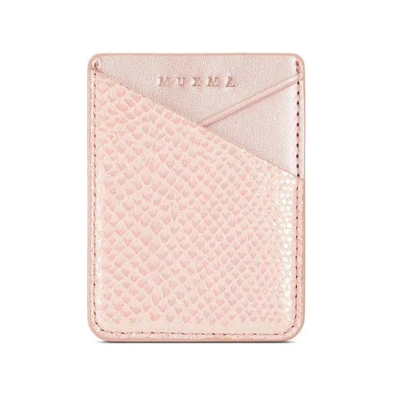 Ультра тонкий мобильный телефон ID держатель для карт Бумажник Кредитная карта карман на спине клей Стикеры - Цвет: pink