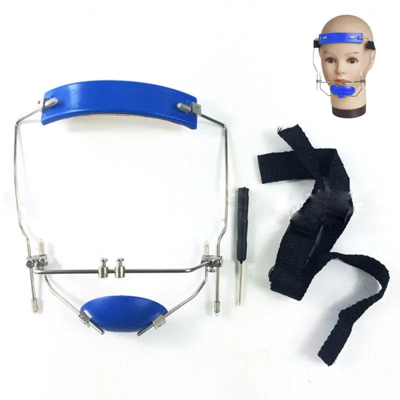 

Dental Orthodontic Face Mask Adjustable Dental Headgear Underbite Correction Head Cap Front Traction Dentist Equipment Blue