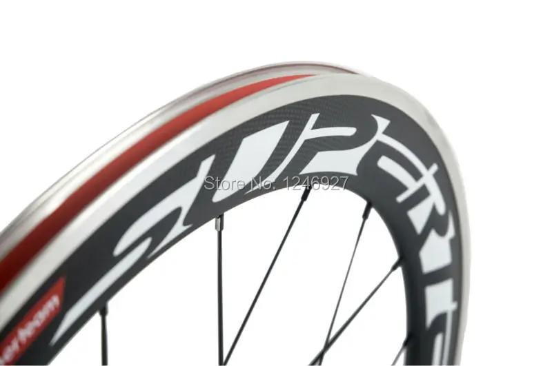 Superteam Carbon Wheelset 60 мм Clincher Углеродные дорожные колеса с легированной тормозной поверхностью алюминиевая тормозная поверхность