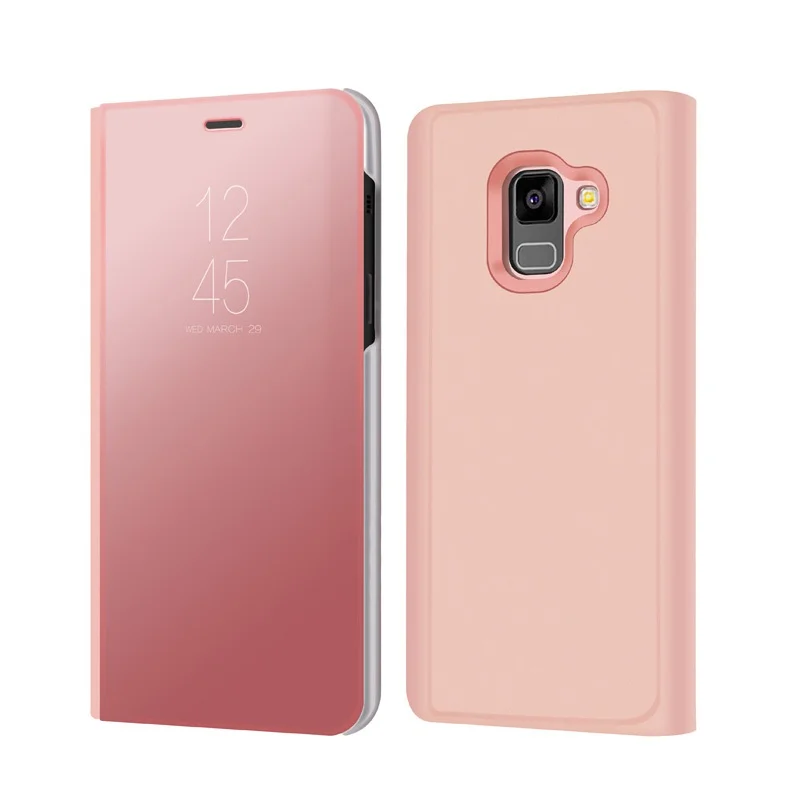 Dulcii Телефон чехол для Samsung Galaxy A8 случае просмотр информации поверхности зеркала