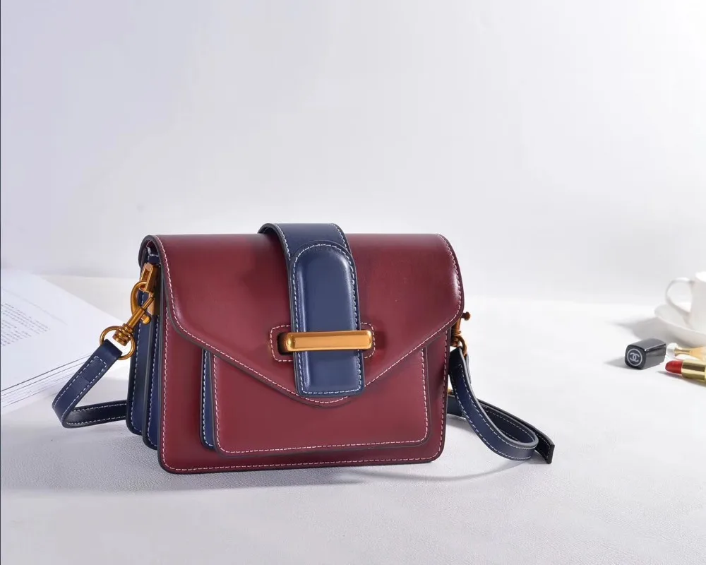 

Kafunila genuine leather small flap bag fashion design box bag elegant women shoulder bag real leather messenger bag for ladies