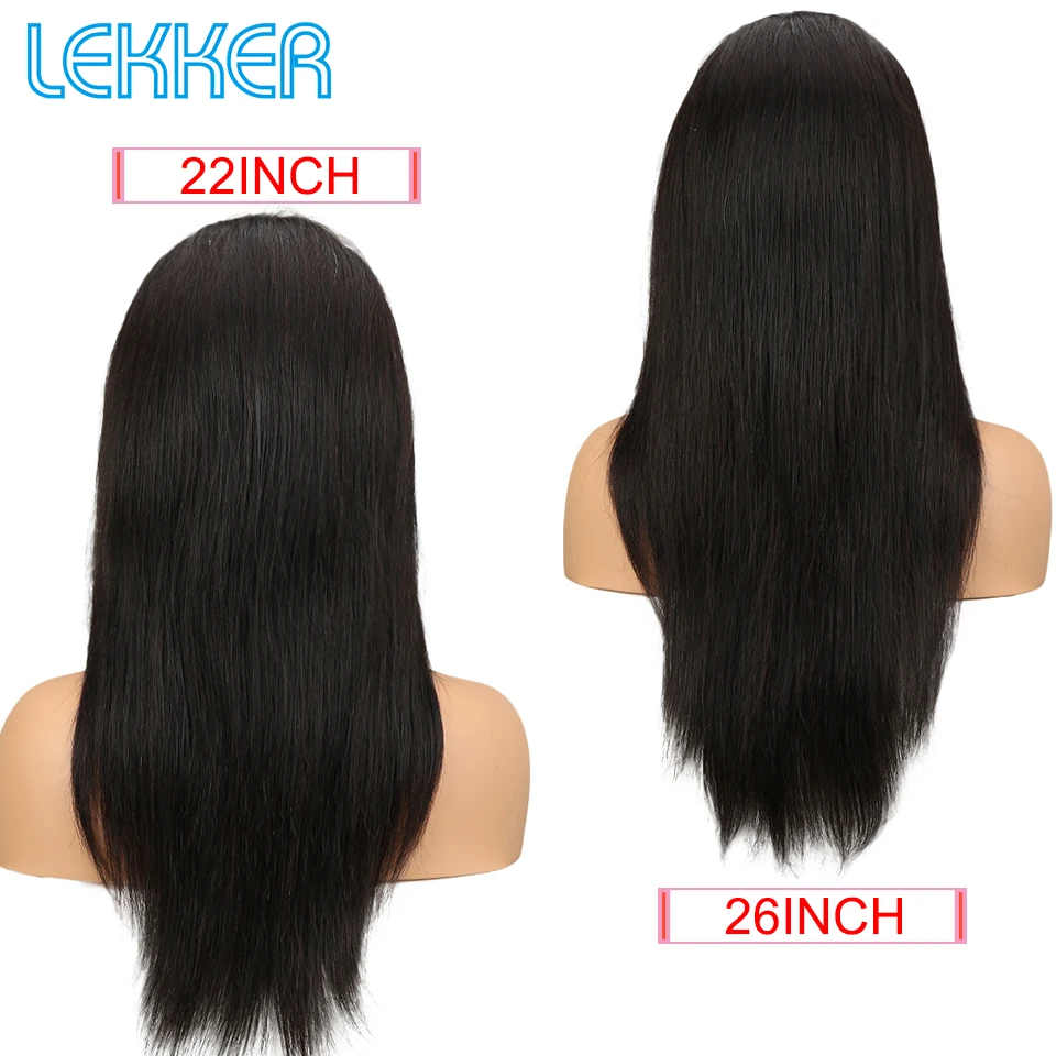 Lekker парики из натуральных волос на кружеве Remy бразильские человеческие волосы парик прямые человеческие волосы парики для женщин Два