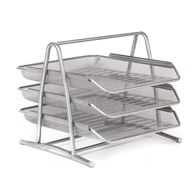 3 Tier Metal Document Trays Desk Accessories Organizer Desk Tray