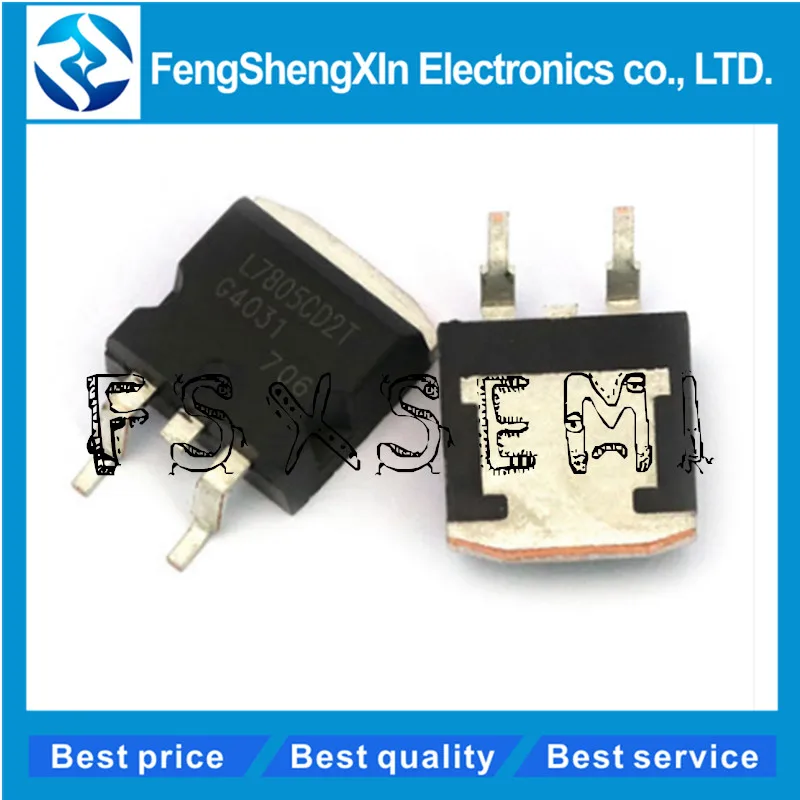

10pcs/lot L7805CD2T TO-263 7805 L7805C2T VOLTAGE REGULATORS