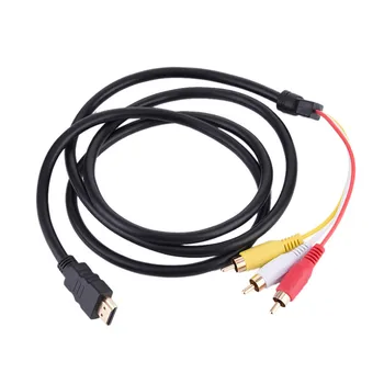 

1.5M HDMI to 3 RCA HDMI Cable Audio AV Adapter Male to Female Audio and Video AV Cable for TV Projectors