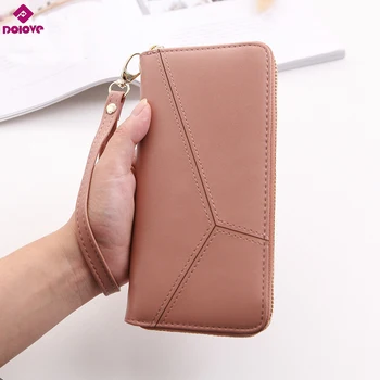 

Geometric Wristband Women Wallet female long zipper women purse large capacity coin wallet purse brand new Fashion phone clutch