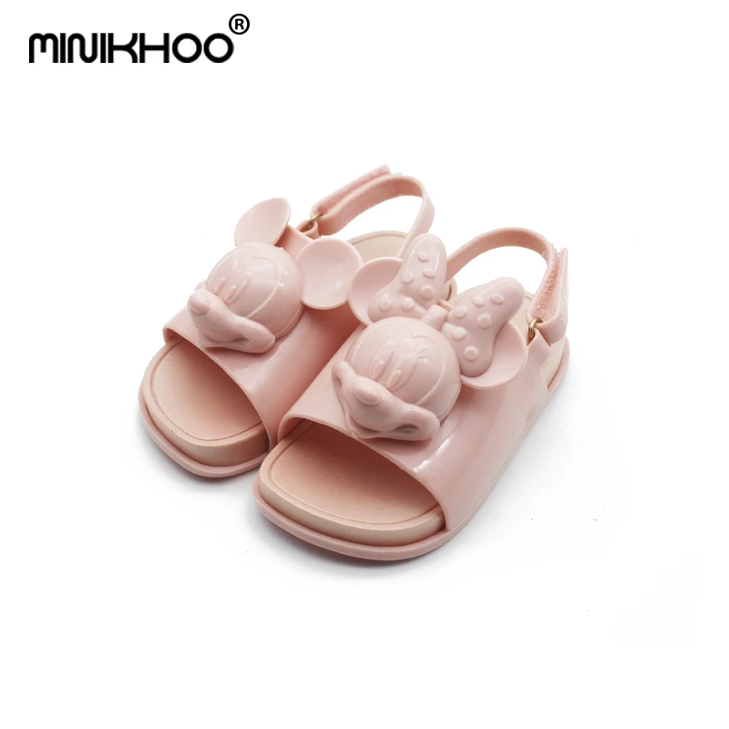 

Mini Melissa 2018 Summer New 3D Mickey Head Jelly Sandals Girl Boy Sandals Baby Sandals Mini Melissa Children Shoes Lovely