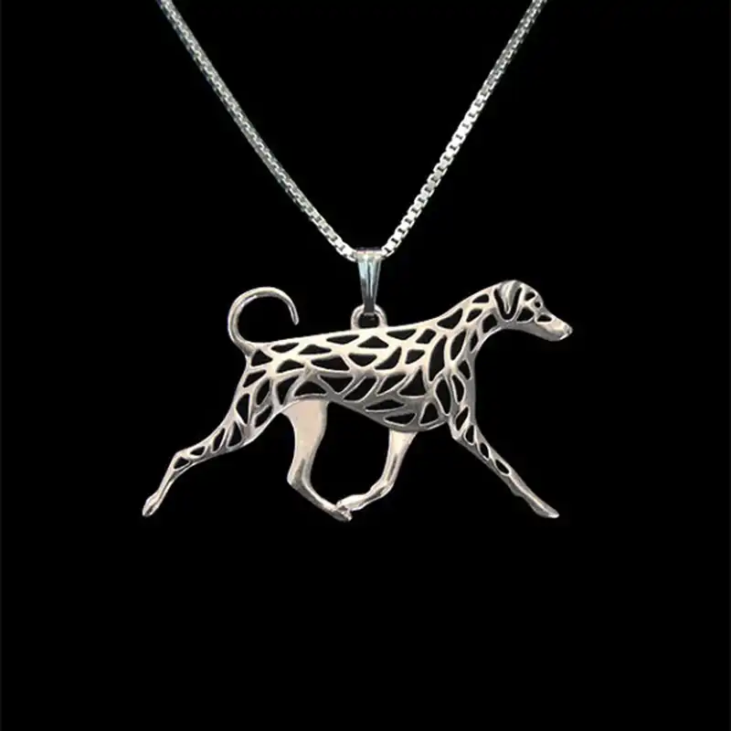 silver dog pendant