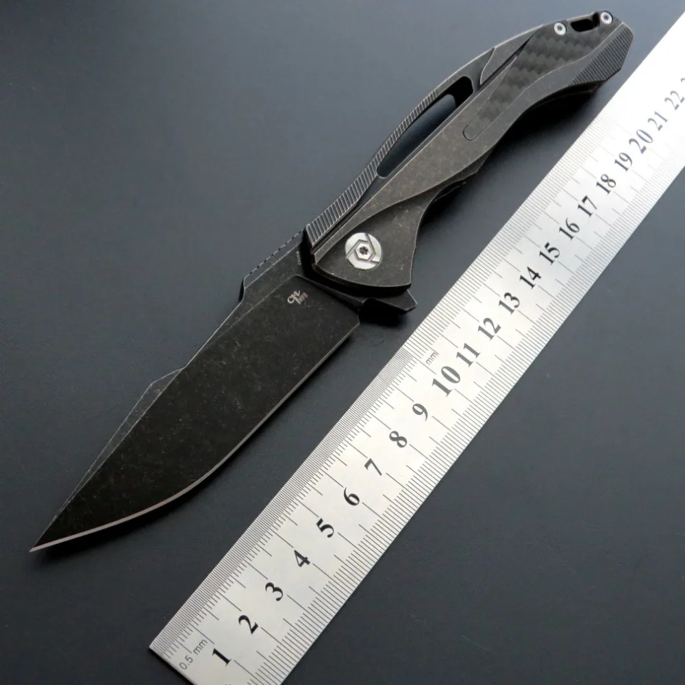 Najtaniej Eafengrow CH3519 nóż składany flipper S35VN łożyska kulkowe TC4 uchwyt camping polowanie kieszonkowe noże do owoców narzędzie edc