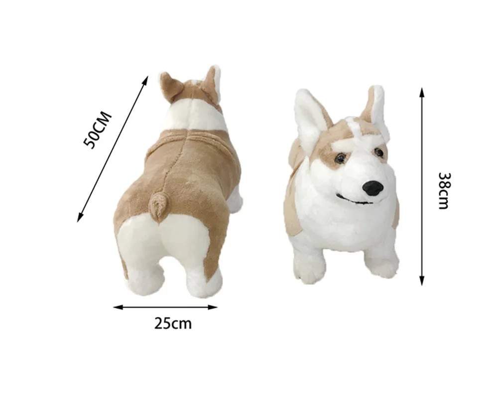Plush Corgi Dog Toys Cute Lovely Animals Dogs Doll Kids Gifts 50cm 20inch 01