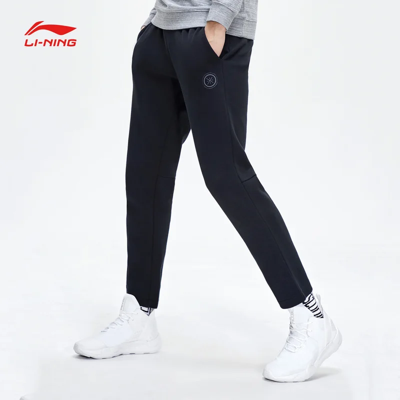 

Li-Ning Men Wade Series Sweat Pants 66%Cotton 34%Polyester Regular Fit Drawstring LiNing Sports Pants Trousers AKLP131 CJFM19