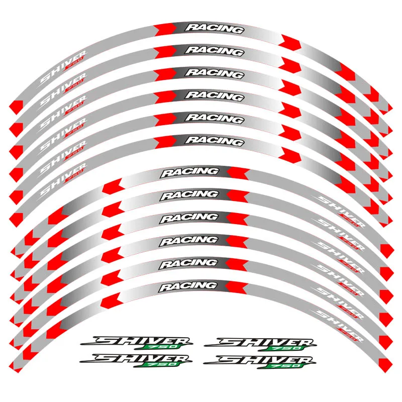12 шт. Новая высококачественная наклейка для колес в полоску светоотражающий обод наклейки для Aprilia shiver 750