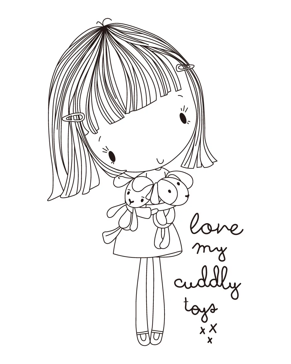 

Girl Transparent Clear stamps and metal cutting dies