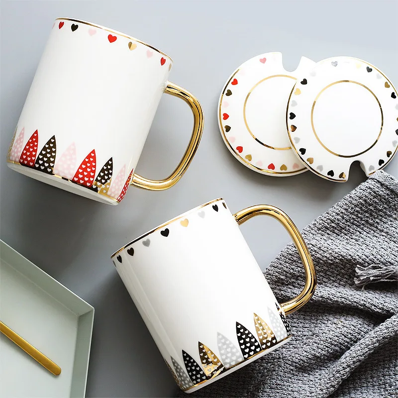 

350 ml Ceramic Mugs Retro Coffee Ceramic Cup Milk Tea Drinkware Travel Mug Birthday Valentine's Day Gifts Custom LOGO