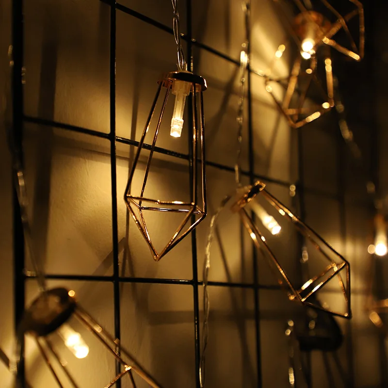 Светодиодный светильник на свадьбу в форме сердца, Рождественская светодиодная гирлянда с лимоном и бриллиантом, светильник на батарейках для дома, вечерние гирлянды для сада