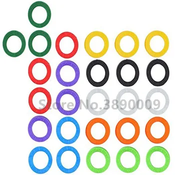 

50 pcs New hollow environmental multi-color rubber soft key lock key cover key set car key ring key package