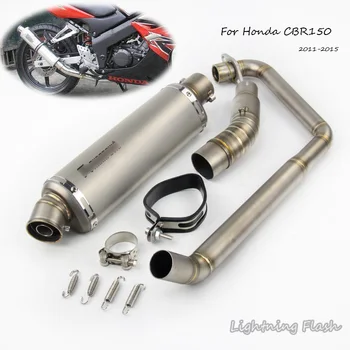 

CBR150 Exhaust Muffler Tip Pipe Connect Front Link Pipe Exhaust full Set System Stainless Steel Tube For Honda CBR150 2011-2015