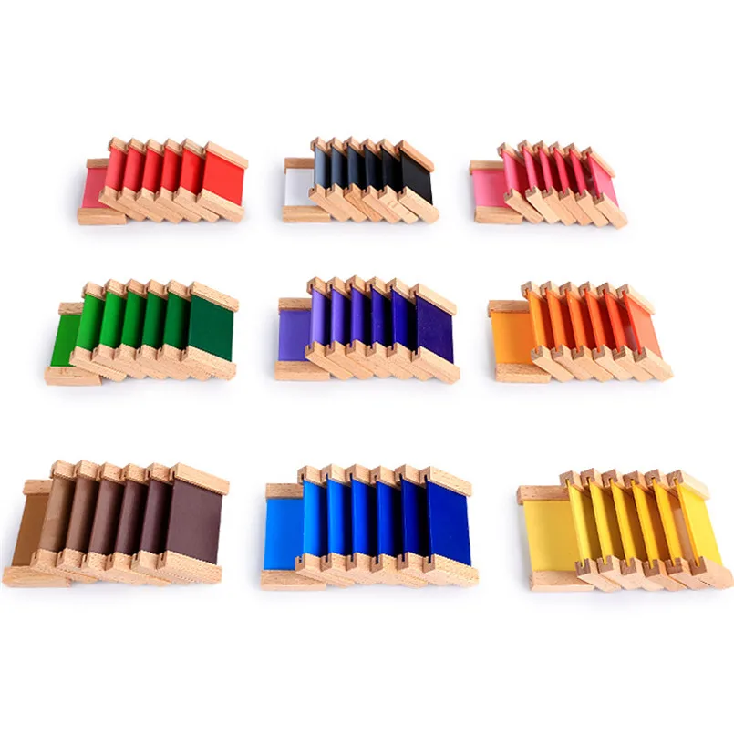 Деревянный Монтессори Sensorial материал разноцветный планшет коробка деревянная головоломка игрушка обучающая для детей дошкольного возраста Пазлы игрушки подарки