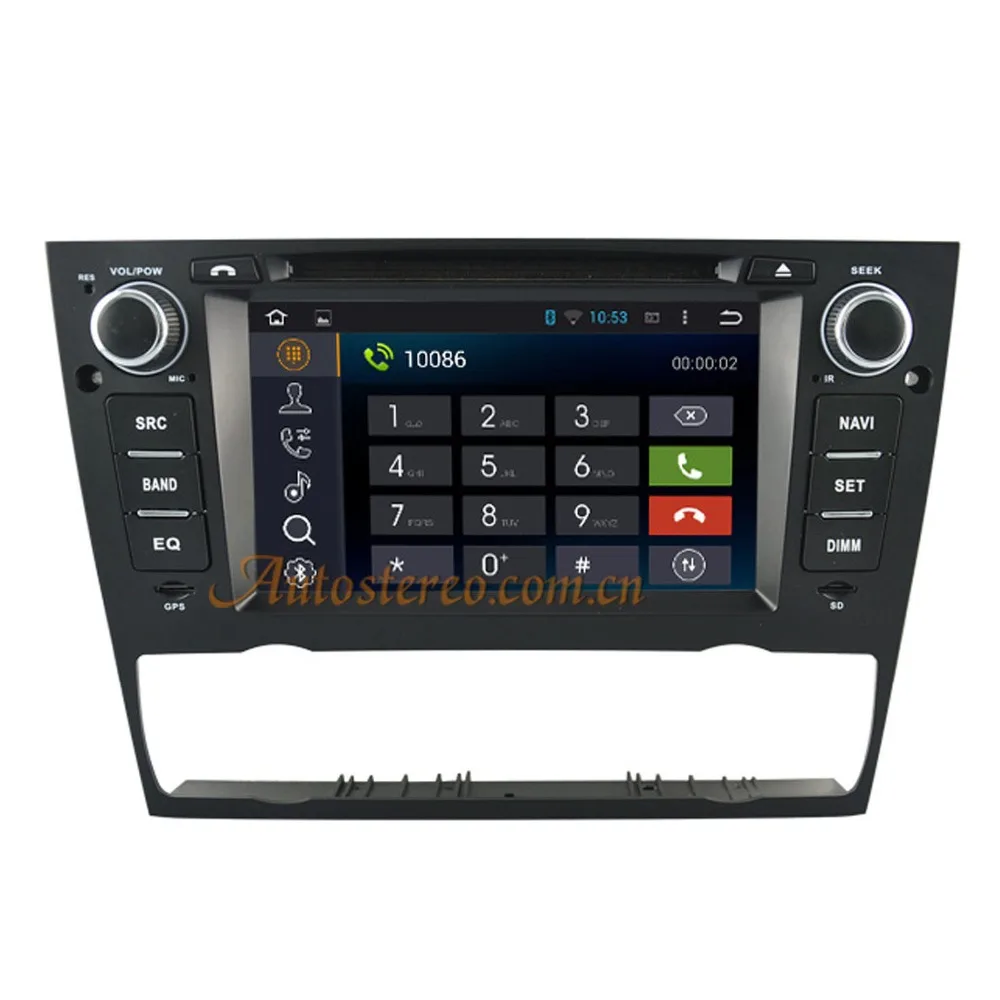 Excellent Double DIN Android 5.1.1 Quad Core Car GPS Navigation System DVD Player for BMW E90 E91 E91 Digital Touch Panel Car Multimedia 3