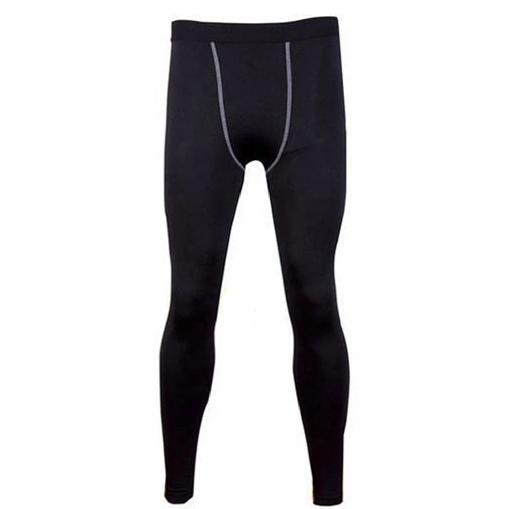 Мужские тонкие усиленное Сжатие Длинные штаны для фитнеса высокие эластичные узкие для спорта Велоспорт тренировочные брюки Pantalon Homme