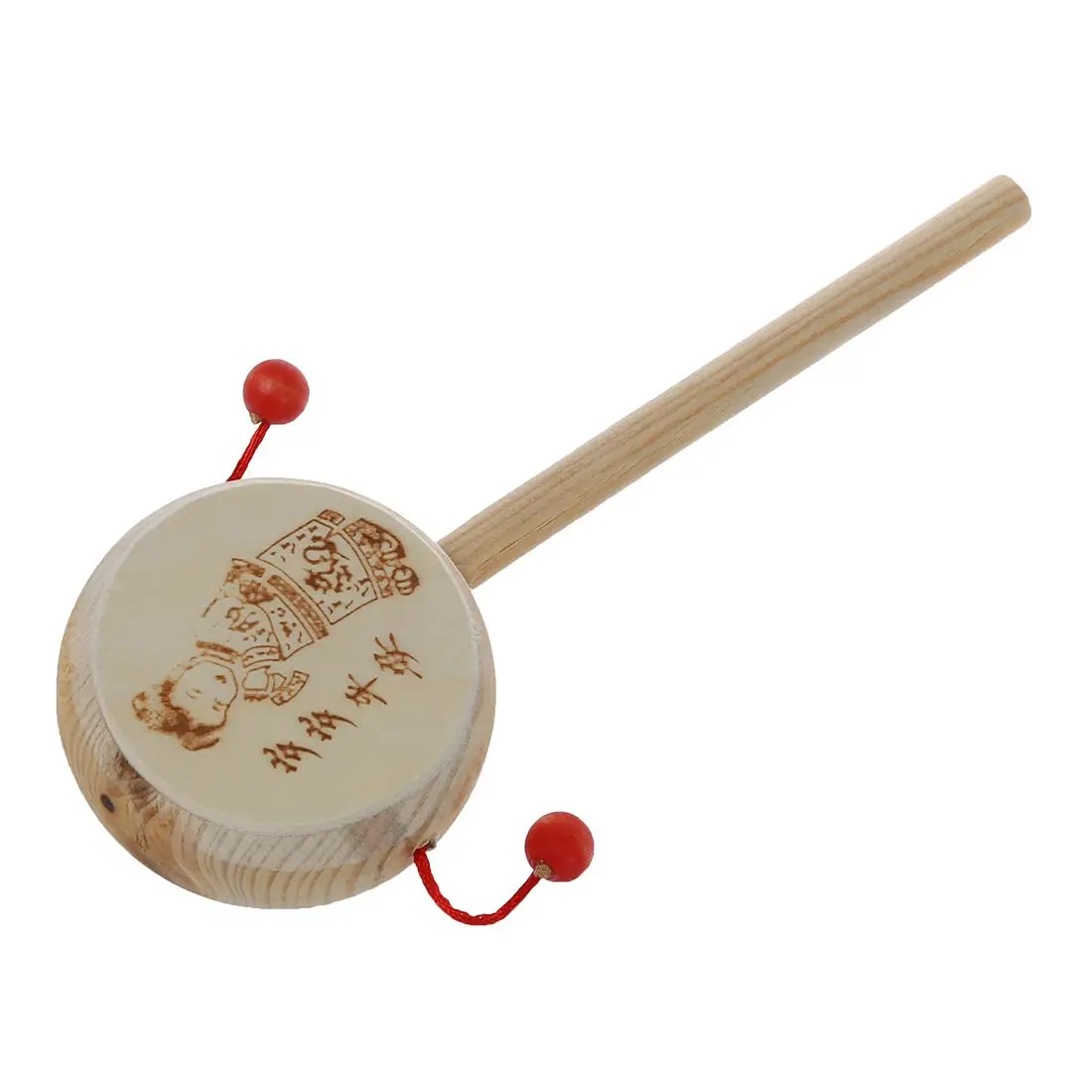 Buy New Chinese Old Wooden Rattle Drum Hand Shake Toy