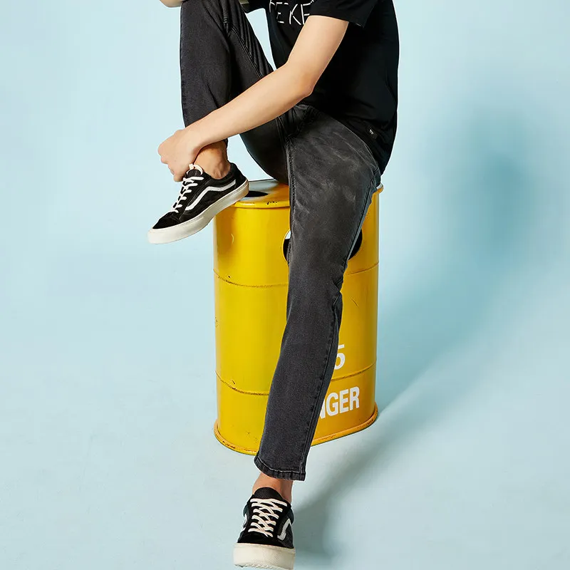 Baratos Pantalones vaqueros SEMIR para hombres pantalones ajustados clásicos 2019 jeans vaqueros masculinos pantalones vaqueros de diseñador pantalones casuales ajustados rectos elásticos