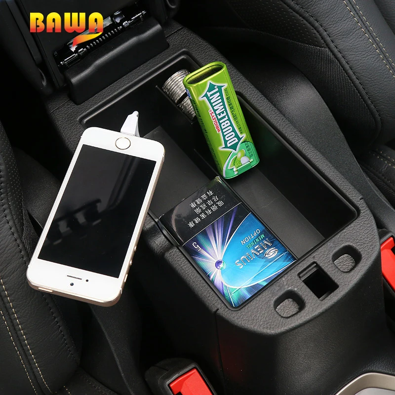 BAWA ABS Armrest Box Storage Accessories for Jeep Renegade 2016-2017 Car Internal Storage Box
