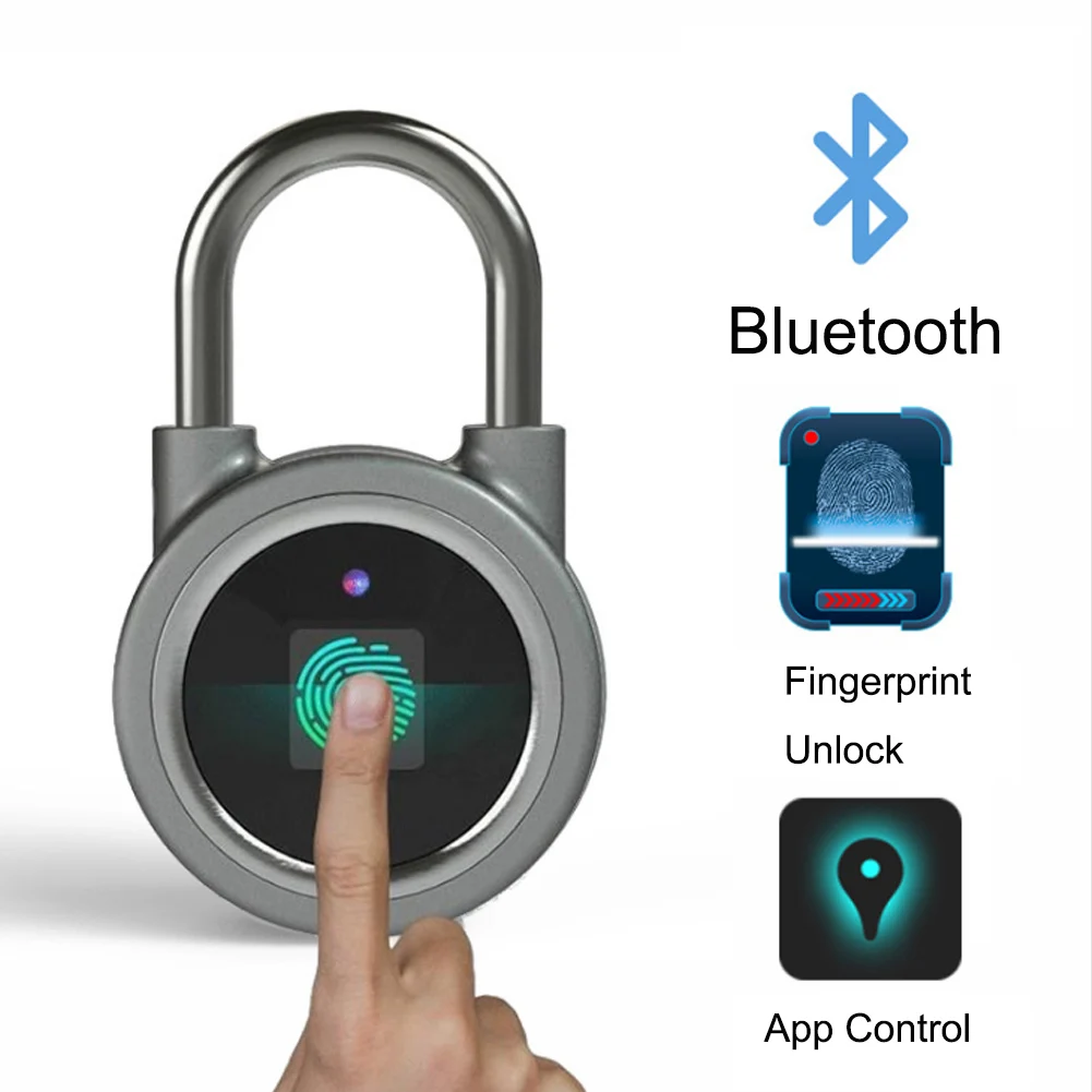 Умный БЕСКЛЮЧЕВОЙ биометрический дверной замок Bluetooth Водонепроницаемый электронный замок