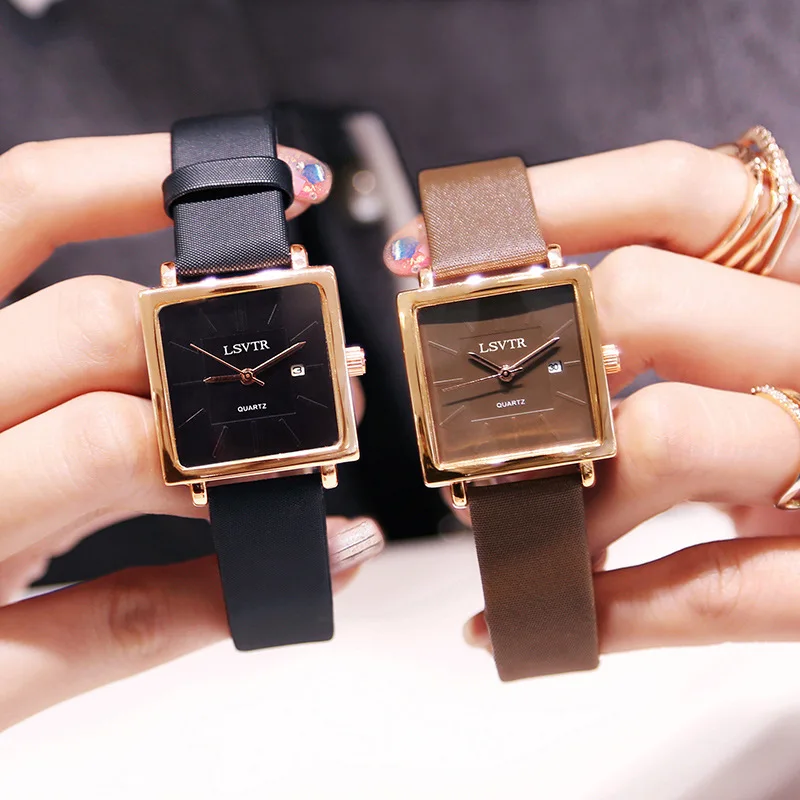 

Casual Women Watch Leather Quartz Watch Women Calendar Dress Watches Fashion Simple Ladies Wrist Watch Clock Relogio Feminino